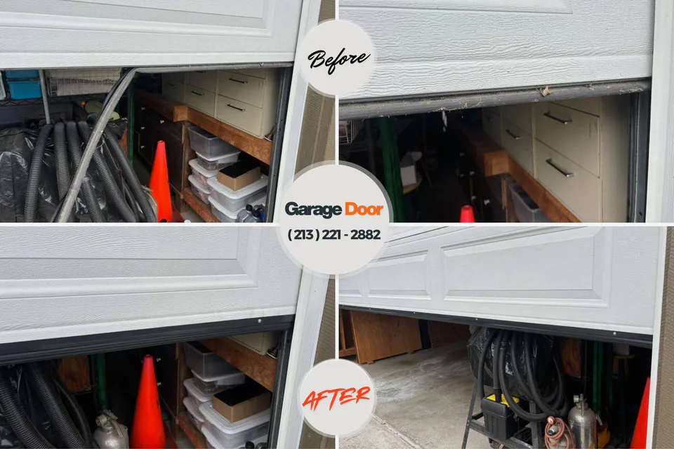 Before and after: garage door repair Salt Lake City, UT